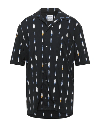 Shop Marcelo Burlon County Of Milan Marcelo Burlon Man Shirt Midnight Blue Size Xs Cotton, Polyester