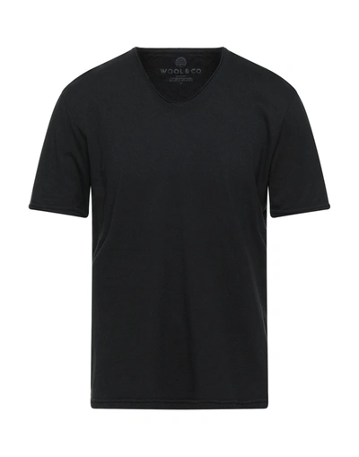 Shop Wool & Co T-shirts In Black