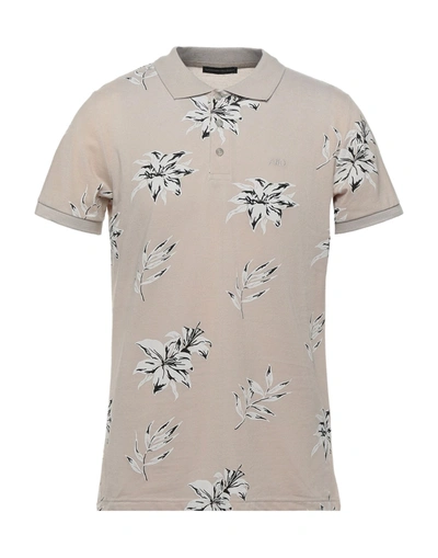 Shop Alessandro Dell'acqua Man Polo Shirt Beige Size Xxl Cotton