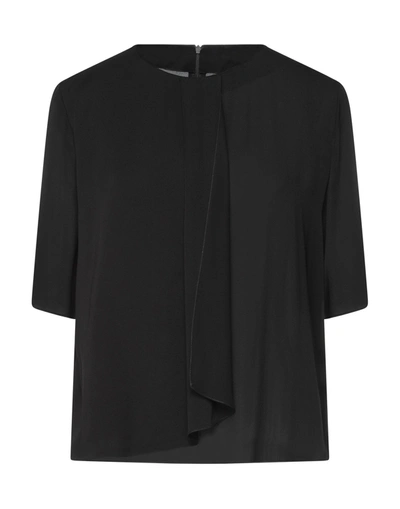 Shop Giorgio Armani Woman Top Black Size 4 Silk