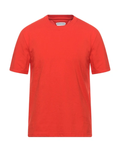 Shop Bottega Veneta Man T-shirt Red Size Xs Cotton