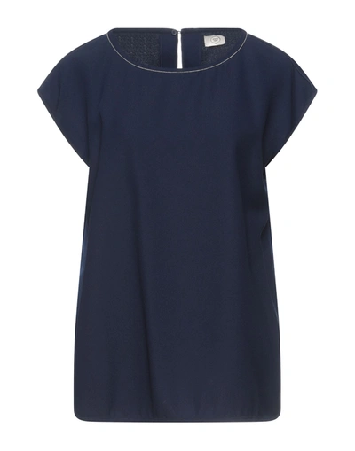 Shop Emma & Gaia Woman Top Midnight Blue Size 4 Polyester