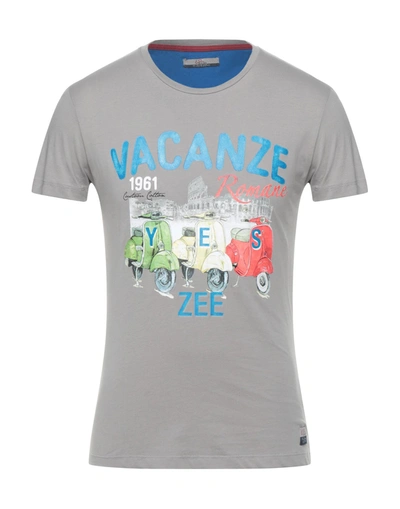 Shop Yes Zee By Essenza Man T-shirt Grey Size L Cotton