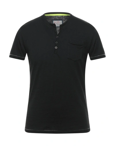 Shop Yes Zee By Essenza Man T-shirt Black Size S Cotton