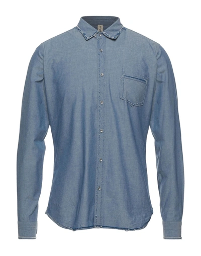 Shop Dnl Man Shirt Pastel Blue Size 15 ½ Cotton