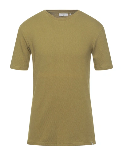 Shop Minimum Man T-shirt Military Green Size Xl Cotton, Elastane