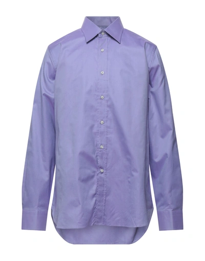 Shop Bagutta Shirts In Light Purple