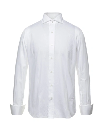 Shop Mazzarelli Shirts In Ivory