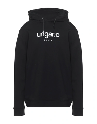 Shop Ungaro Man Sweatshirt Black Size Xs Cotton