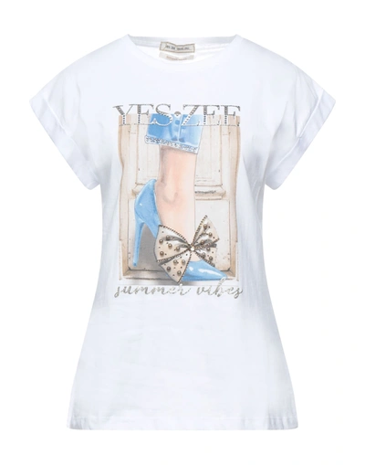 Shop Yes Zee By Essenza Woman T-shirt White Size Xl Cotton