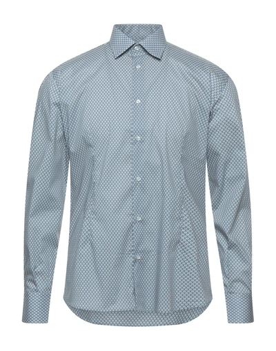 Shop Eredi Del Duca Shirts In Slate Blue