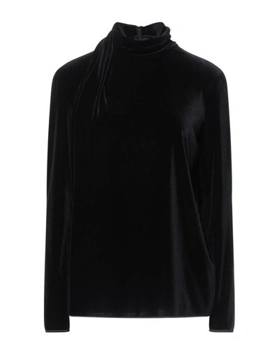 Shop Giorgio Armani Woman T-shirt Black Size 4 Polyester, Elastane