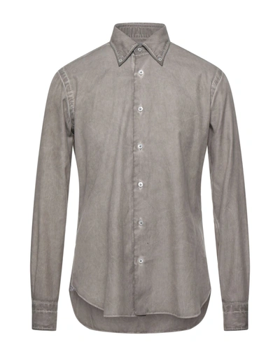 Shop Dandylife By Barba Shirts In Dove Grey