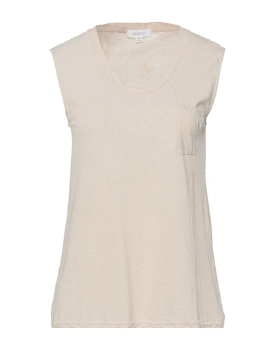 Shop Crossley Woman T-shirt Beige Size Xs Cotton, Linen