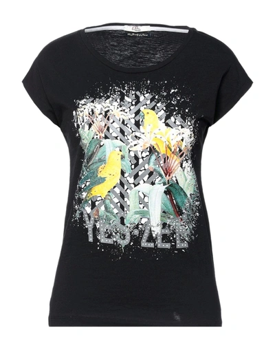 Yes Zee By Essenza T-shirts In Black