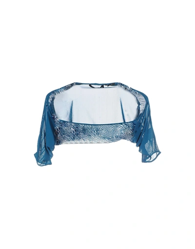 Shop Marciano Shrugs In Turquoise