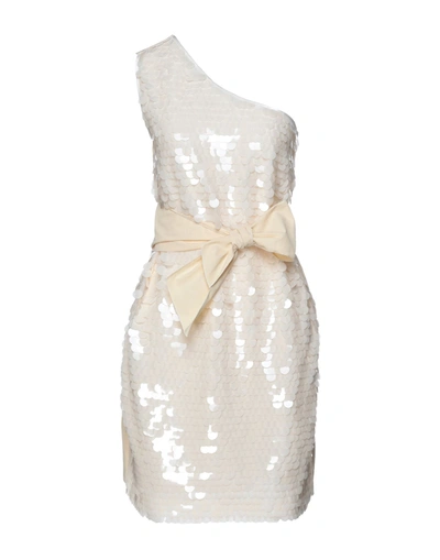Shop Jucca Woman Mini Dress Ivory Size 2 Polyester, Polyamide, Cotton In White