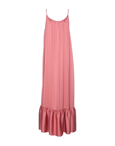 Shop Actualee Long Dresses In Salmon Pink