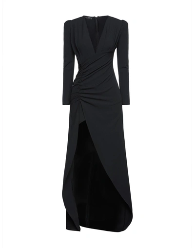 Shop Alberto Audenino Woman Midi Dress Black Size S Polyester, Elastane