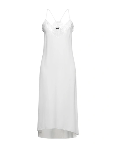 Shop Messagerie Woman Midi Dress White Size 10 Polyester