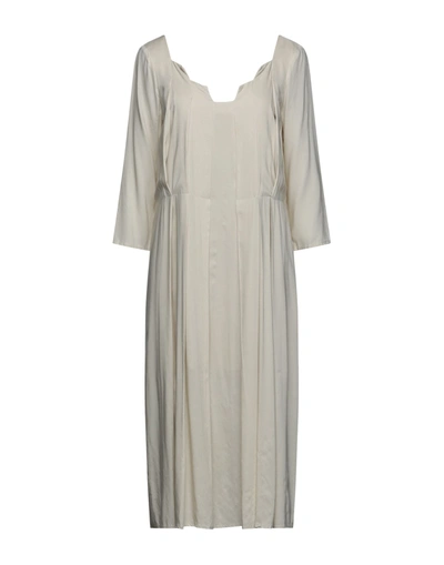 Shop Maison Laviniaturra Woman Midi Dress Beige Size 8 Viscose