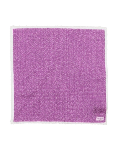 Shop Roda Woman Scarf Mauve Size - Viscose, Silk In Purple