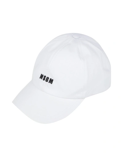 Shop Msgm Hats In White