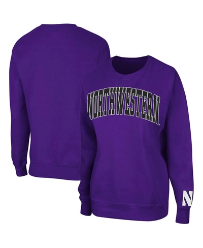 Shop Colosseum Women's Purple Northwestern Wildcats Campanile Pullover Sweatshirt