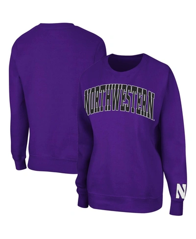 Colosseum Women's Purple Northwestern Wildcats Campanile Pullover Sweatshirt In Purple