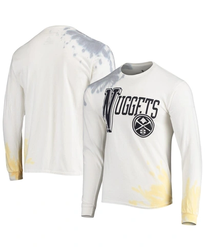 Shop Junk Food Men's White Denver Nuggets Tie-dye Long Sleeve T-shirt