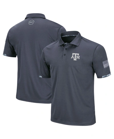 Colosseum Men's Big And Tall Charcoal Texas A M Aggies Oht Military-inspired Appreciation Digital Camo Polo Sh In Charcoal