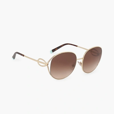 Pre-owned Tiffany & Co Gold Oversized Round Sunglasses