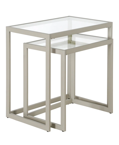 Shop Hudson & Canal Rocco Nesting Side Table, Set Of 2 In Satin Nickel