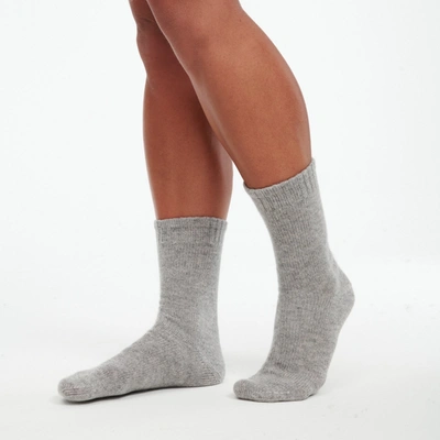 Shop Naadam Signature Cashmere Socks In Cement