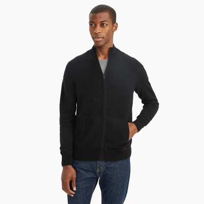 Shop Naadam Signature Cashmere Full Zip Sweater In Black