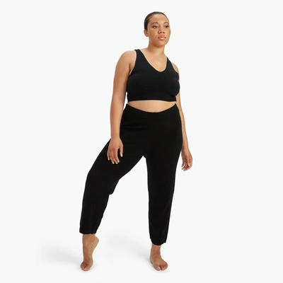 Shop Naadam Signature Cashmere Cropped Pant In Black