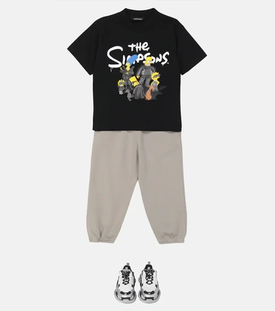 Shop Balenciaga X The Simpsons Tm & © 20th Television Cotton T-shirt In Black