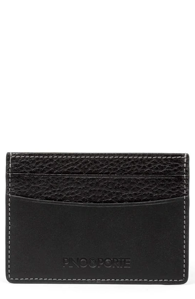 Shop Pinoporte Aldo Leather Card Case In Black
