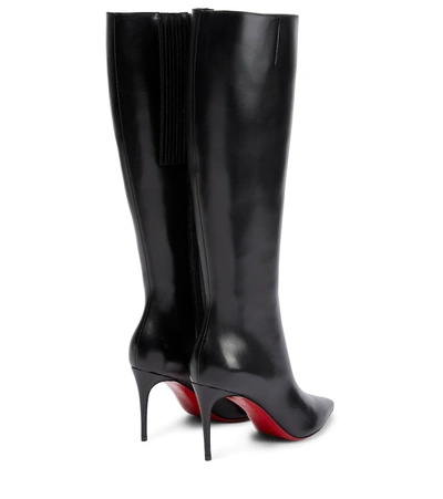 Christian Louboutin Cl In The 90s Leather Knee-high Boots 80 In Black
