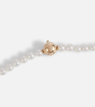 Shop Sophie Bille Brahe Peggy Fontaine 14kt Gold And Freshwater Pearls Necklace In Pearl/gold
