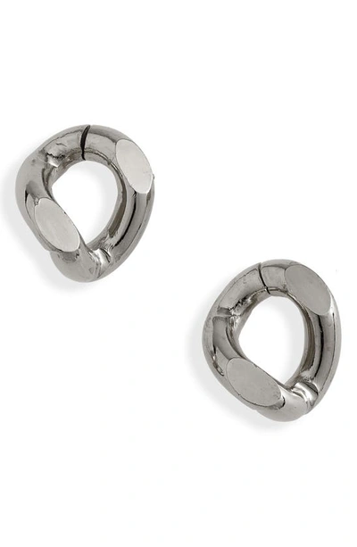 Shop Rosantica Amy Twisted Link Earrings In Silver
