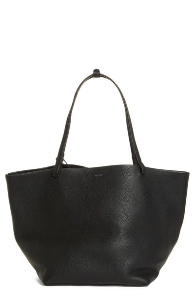 Shop The Row Park Three Leather Tote In Black