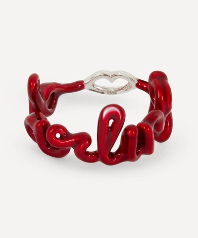 Shop Solange Azagury-partridge Darling Hotscripts Ring In Red
