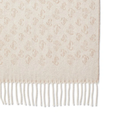 Jimmy Choo Cashmere-wool Belen Scarf In S100 Latte