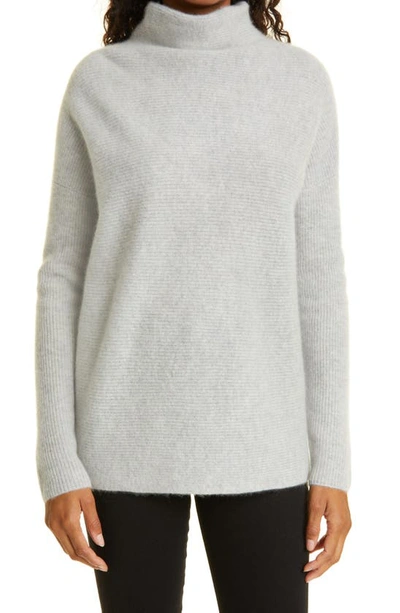 Shop Nordstrom Signature Cashmere Mock Neck Sweater In Grey Light Heather