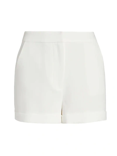 Shop Cinq À Sept Women's Elaine Crepe Shorts In Ivory