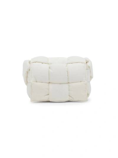Shop Bottega Veneta Men's Borsa Intrecciato Mini Pillow Bag In 9007 White Silver