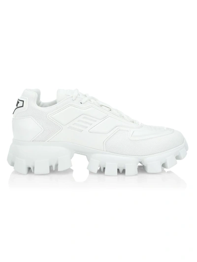 Shop Prada Men's Cloudbust Thunder High-tech Sneakers In White