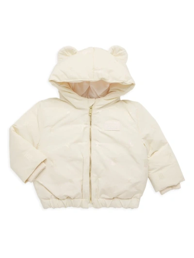 Shop Burberry Baby's & Little Girl's Bear Puffer Down Jacket In Pale Cream