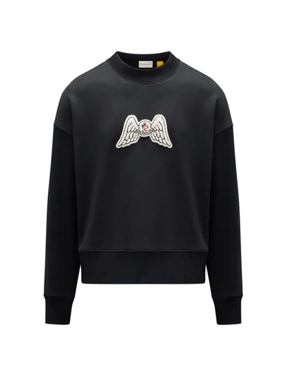 Moncler Genius 8 Moncler Palm Angels Wings Crewneck Sweatshirt In Black |  ModeSens